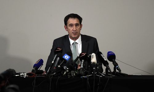 James Sutherland fronted a press conference in Johannesburg this morning over the ball tampering saga. (AAP)