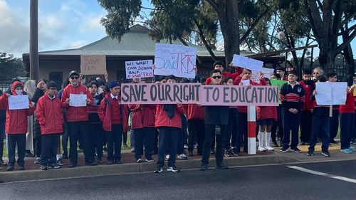 students protest