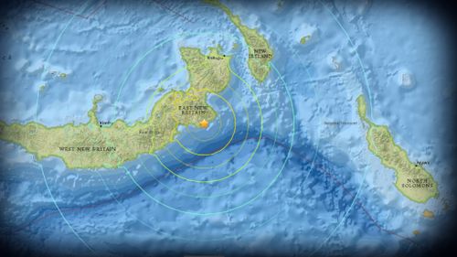 The epicentre of the quake. (USGS)