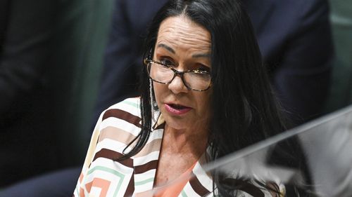 Minister for Indigenous Australian Linda Burney makes a statement in the House of Representatives at Parliament House on February 13, 2023 in Canberra, Australia. Monday 13 February commemorates the 15th anniversary of National Apology Day, where former Prime Minister Kevin Rudd apologised to Stolen Generations survivors at Parliament House. (Photo by Martin Ollman/Getty Images)