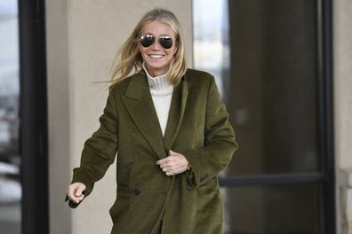 Actor Gwyneth Paltrow leaves the courthouse, Tuesday, March 21, 2023, in Park City, Utah, where she is accused in a lawsuit of crashing into a skier during a 2016 family ski vacation,