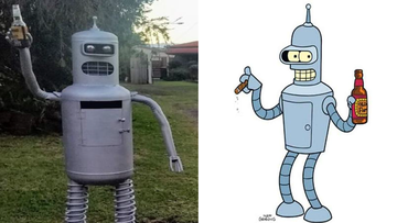 Mailbox created to look like Bender from Futurama has been stolen from a home near Bundaberg.