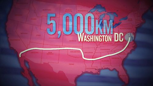 Kay is walking across the US. (9NEWS)