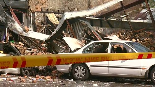 Investigators remained at the scene to establish the cause of the explosion. (9NEWS)