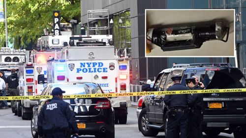 The suspect package which the FBI said was a genuine bomb designed to kill, was taken away in a special truck in New York.