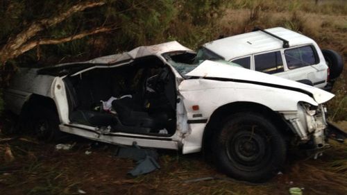 At least one man had to be freed from the wreckage using the jaws of life. (9NEWS)