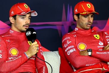 Carlos Sainz and Charles Leclerc of Ferrari.