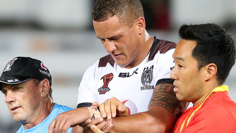 Rugby League World Cup: Fiji's Kane Evans heard bones in wrist break after scoring try