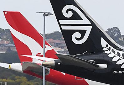 Qantas and Air New Zealand jet tails (Getty)
