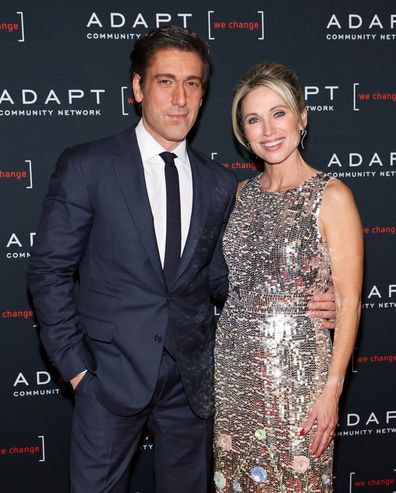 David Muir and Amy Robach attend the 2022 ADAPT Leadership Awards at Cipriani 42nd Street on March 10, 2022 in New York City. 