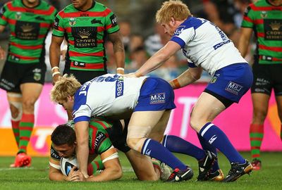 Sam Burgess is believed to have fractured his cheekbone in this hit.