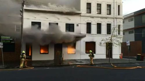 Fire ravaged the York Street pub last October. (9NEWS) 