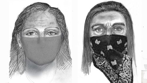 Sketches of the Hispanic women Ms Papini alleges kidnapped her were released almost a year after her disappearance. (FBI)