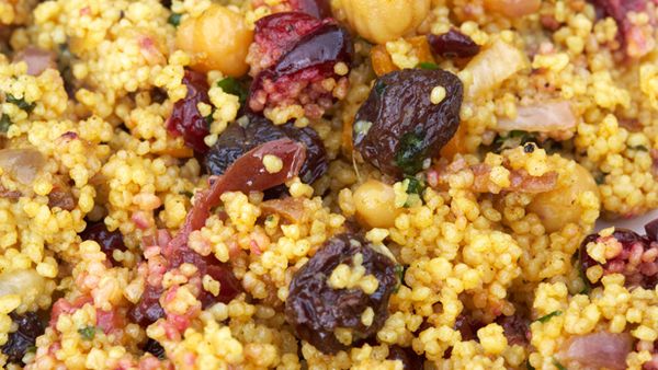 Mint and fruit couscous