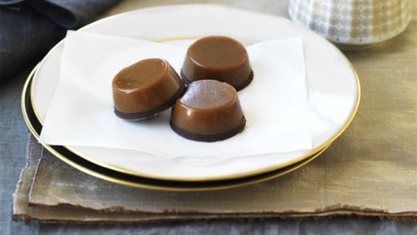 Chewy salted caramel chocolates