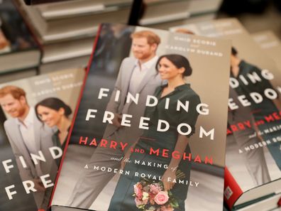 Copies of 'Finding Freedom' are stacked up in Waterstones Piccadilly  on August 11, 2020 in London, England.