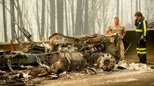 Only a molten wreck remained after fires tore through California. 