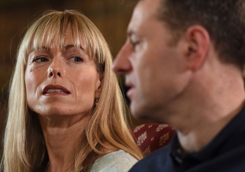 Kate and Gerry McCann, whose daughter Madeleine disappeared from a holiday flat in Portugal 11 years ago, are seen during an interview with the BBC. (Getty)