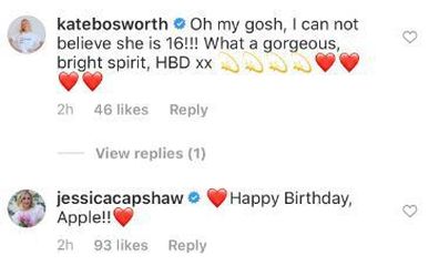 Gwyneth Paltrow, daughter Apple, 16th birthday, greetings, comments