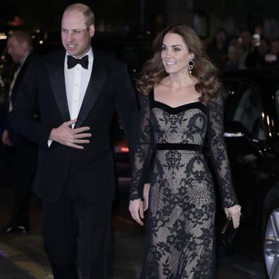 The Duke and Duchess of Cambridge arrive at the Royal Variety Performance on Monday.