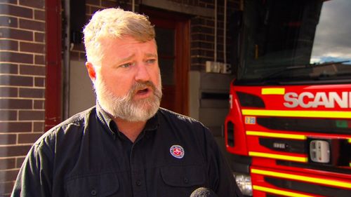 Fire Brigade Employees' Union State Secretary, Leighton Drury, has threatened to take on the Berejiklian government over the changes, which he says could cost jobs. Picture: 9NEWS