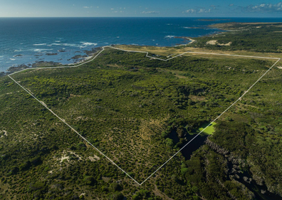 Secluded 100 acre ocean frontage land parcel on offer in Tasmania.
