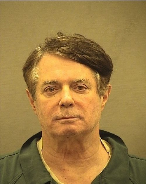 A handout photo made available by the Alexandria Virginia Sheriff's Office shows former Trump campaign chairman Paul Manafort mug shot, Alexandria, Virginia, USA (issued 12 July 2018). Manafort was transferred to the Alexandria Detention Center not far from where he will face trial on bank and tax fraud charges later this month. EPA/HANDOU