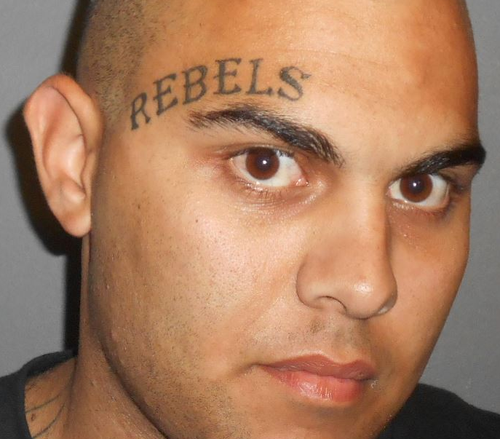 Daniele, 23, has multiple distinctive tattoos. (South Australia Police)