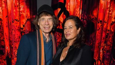 LONDON, ENGLAND - NOVEMBER 22: Sir Mick Jagger and Jade Jagger attend a cocktail reception followed by a VIP screening of &quot;I&#x27;m Still Here&quot; for London-based charity Under One Sky at NBC Universal on November 22, 2023 in London, England. (Photo by Dave Benett/Getty Images for Under One Sky)