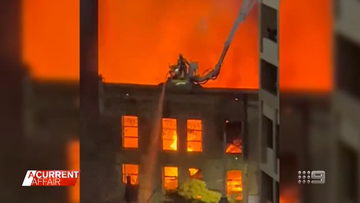 'Crazy' moment Sydney inferno building caught fire 