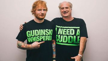 Ed Sheeran and Michael Gudinski.