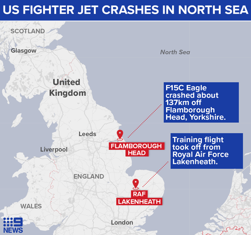 US Air Force fighter jet crash site