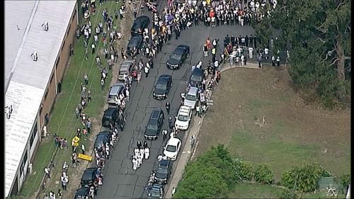 Huge crowds waited on the streets to say goodbye.