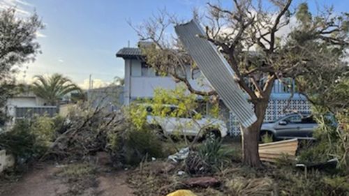 Seroja downed trees and tore roofs from homes in Kalbarri.