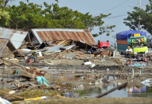 The country's disaster agency said the figure is from the hard-hit city of Palu alone and could jump even higher.