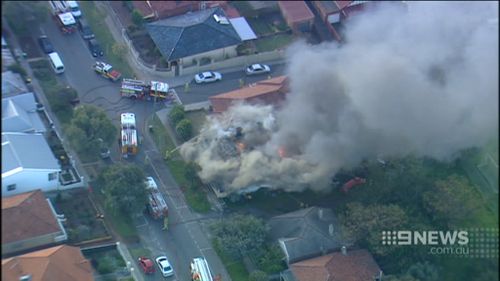 Smoke has engulfed the surrounding areas. (9NEWS)