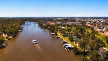 Mildura is on the Victorian side of the Murray River.