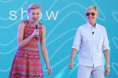 Ellen DeGeneres, Portia de Rossi, Birrarung Marr, March 26, 2013, Melbourne, Australia. DeGeneres, Australia