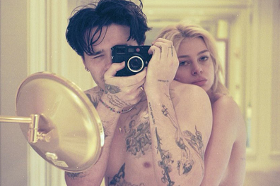 Brooklyn Beckham and Nicola Ann Peltz 35mm camera film mirror picture