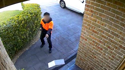 Sydney delivery driver caught on camera carelessly tossing package