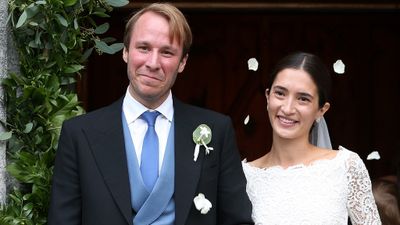 The couple were married at French church 'Eglise au Bois' in St Moritz, Switzerland