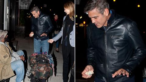 George Clooney still a nice guy, gives money to homeless man