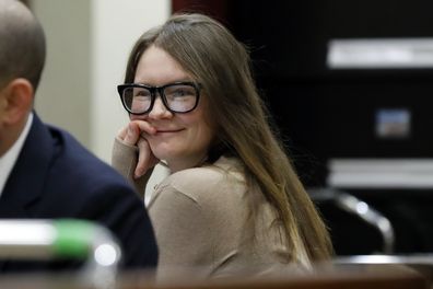 Anna Sorokin sits at the defense table in New York State Supreme Court, in New York, Wednesday, March 27, 2019.