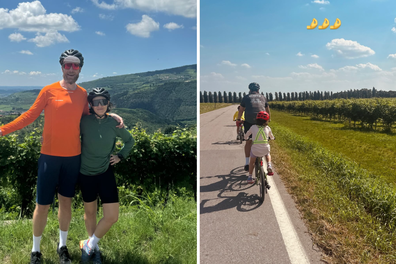 Hamish Blake and Zoe Foster Blake Italy bike tour