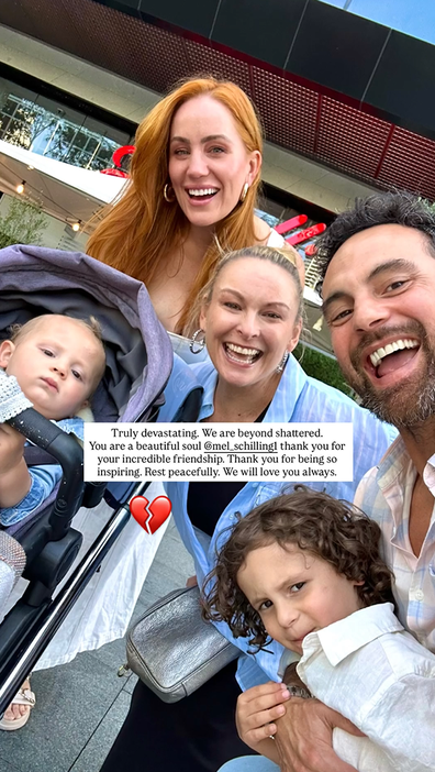 MAFS Jules Robinson and Cam Merchant pay tribute to Mel Schilling after her passing