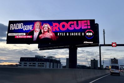 Kyle Sandilands and Jackie 'O' Henderson on billboards