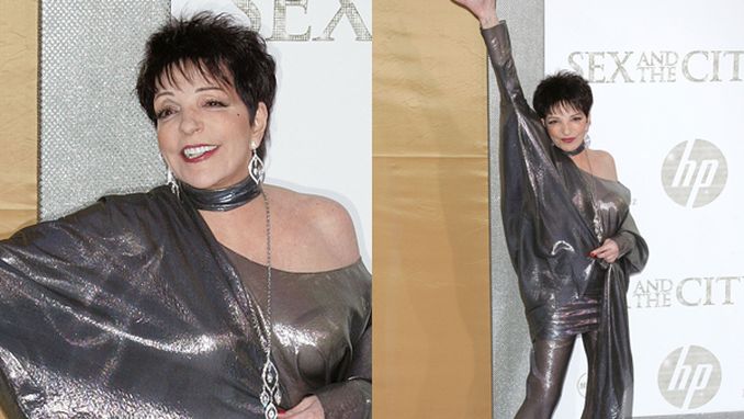 Hot or not: Liza Minnelli's shimmering jumpsuit.