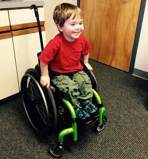 Kellan's father says he can use his wheelchair better than anyone can drive a car. (Facebook)