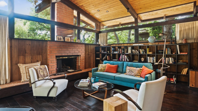 The lounge room inside the property at Cold Canyon Road.