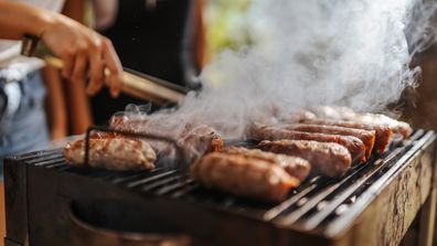 Barbeque BBQ sausages Barbecue